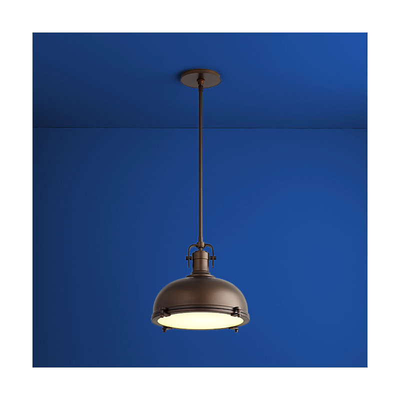 Luminaire suspendu pour dôme simple Bernardi, Bronze huilé