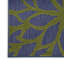 Tapis floral bleu et orange 4 pi x 6 pi tissé à la machine