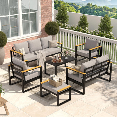 7-Piece Outdoor Conversation Set – Sofa, Loveseat & Table for Patio