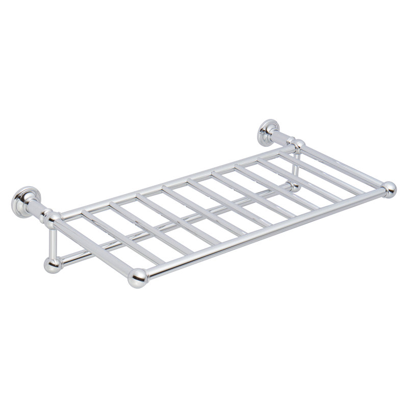 Columnar 20" Hotel Shelf with Towel Bar, Polished Chrome