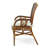 Delberta Dining Armchair Chair Natural Rattan Wicker Handmade Design With Cushion, Dark Walnut  Color-1198705686