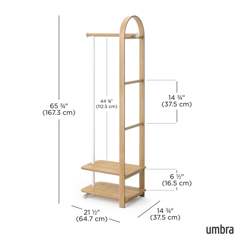 BELLWOOD COAT RACK BLACK, White/Natural