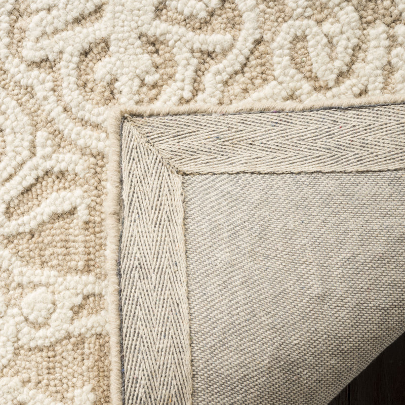 Davyan Hand Tufted Wool Ikat Rug, Round 8'