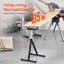 2 supports à roulettes pliables pour le travail du bois, capacité de charge maximale de 135 lb, réglable de 26,8 à 42,5 po