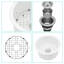 Évier de cuisine circulaire en céramique à simple cuve 18 pouces avec assemblage de drain et grille inférieure