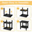 Table d'appoint extérieure à 2 niveaux, table de bout de patio robuste et résistante aux intempéries, table d'appoint solide de 16,5 pouces pour le patio, la piscine, le porche ou le balcon-405001643-405001642
