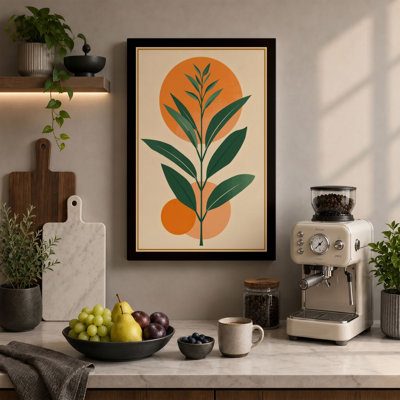 Orange Study Botanical - Wrapped Canvas