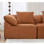 Orange en forme de L, 5 pièces, revêtement en chenille, design combiné, salon moderne modulaire essentiel en orange, chenille, soutien pour un moment de détente-214437718-214437719