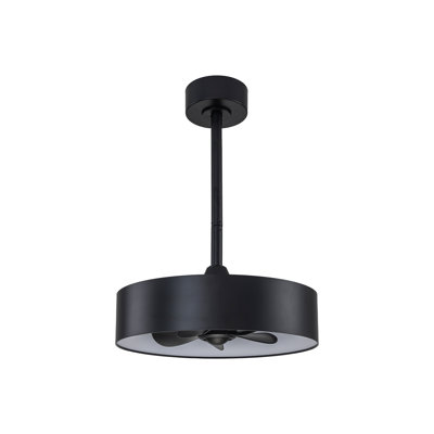18" Minimalist Matte Black Integrated LED Ceiling Fan