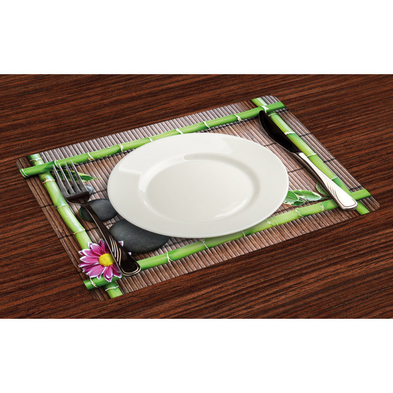 Polyester Floral Rectangle Placemat