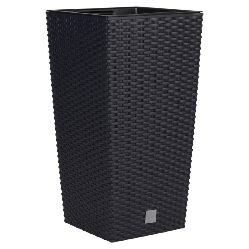 Pot Planter, 50cm H x 27cm W x 27cm D, Black