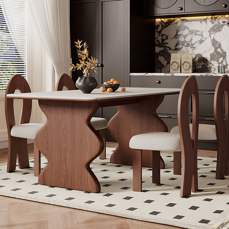 4 - Person Double Pedestal Dining Set, 29.53" H x 70.87" L x 35.43" W