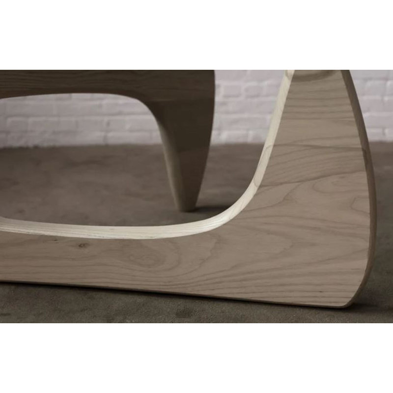 Triangle Coffee Table, 16" H x 41" L x 26" W, White Ash