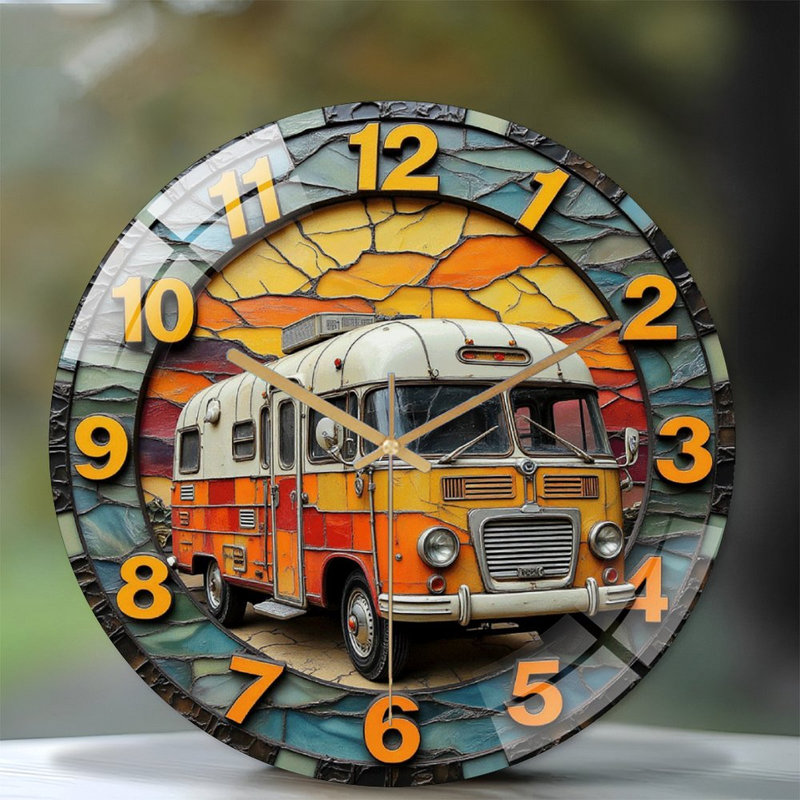 Horloge murale rétro vintage 12 po