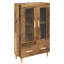 Highboard Black Oak 70 X 31 X 115 Cm Engineered Wood-1774887604