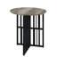 Table de bout en chêne antique et noir avec double piédestal