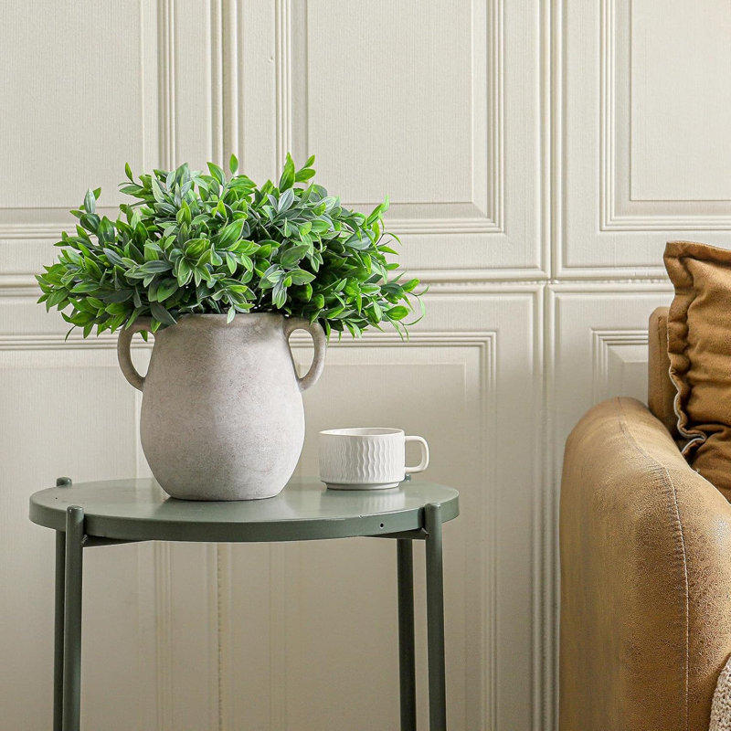 Handcrafted Ceramic Flower Vase For Home Decor - Table Vase With Non-Slip Base, Waterproof Interior For Fresh Or Dried Flowers, Modern Farmhouse Centerpiece