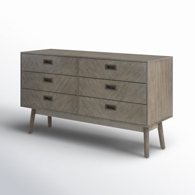 Commode double 6 tiroirs l 56 po