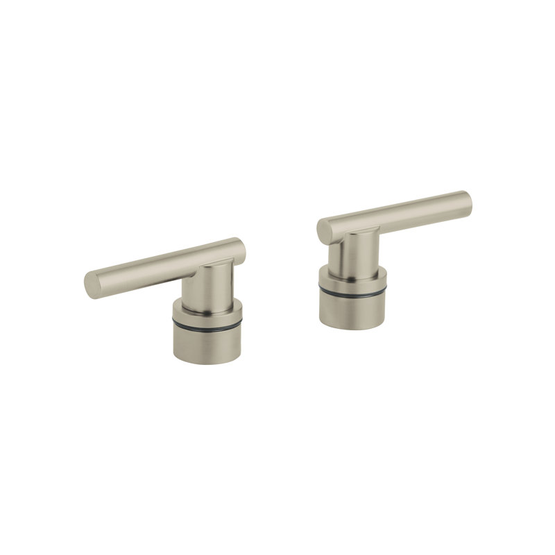 Poignées levier pour les bourres de baignoire romaine Atrio, Nickel satiné