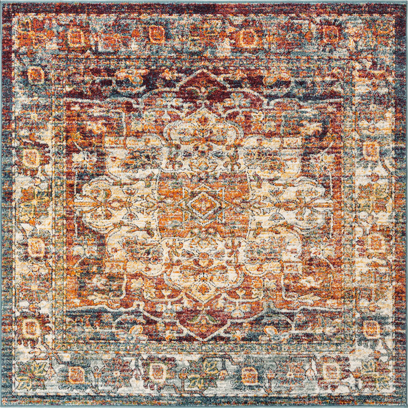 Charian Oriental Indoor Rug, Square 6'