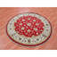 Tapis rond en soie noué à la main 6 pi x 6 pi rouge Rajasthan A46CF42AEAC842B2977C811680FB5A08