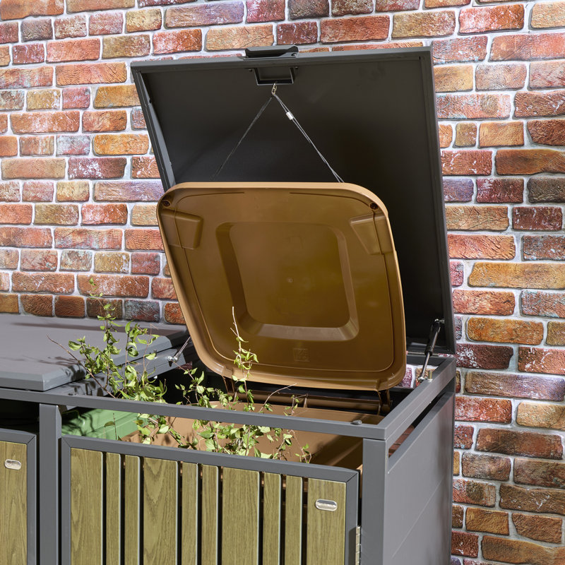 Metal Bin Store, Oak