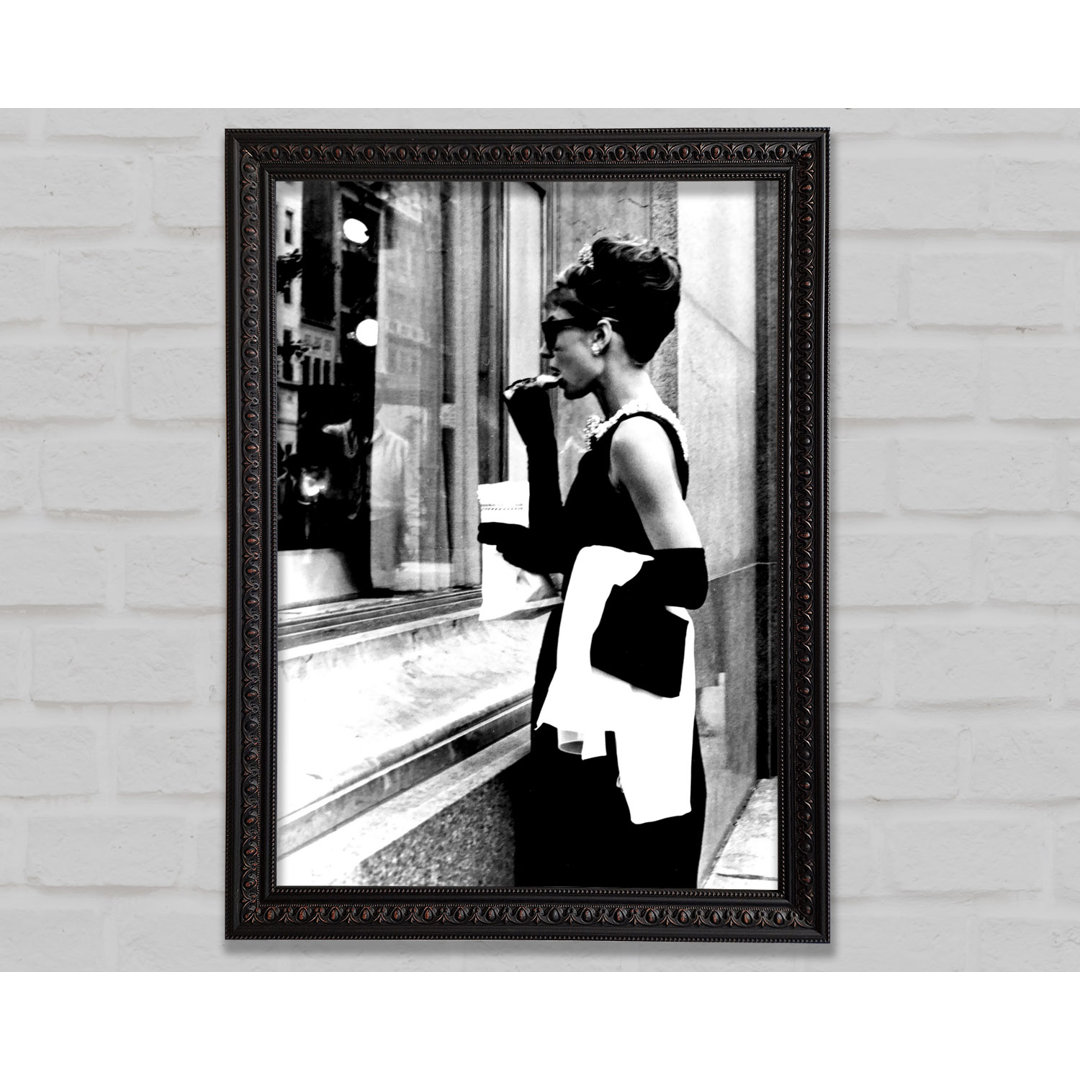 Gerahmter Kunstdruck Audrey Hepburn Window Shopping