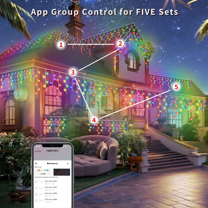 Angeliana LED Indoor / Outdoor Icicle Lights