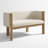 Compact Two-Seater Upholstered Loveseat with Solid Wood Frame and Polyester Fabric-896041456-896041470