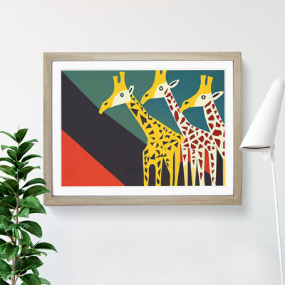 Abstract Giraffes - Single Picture Frame Print