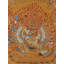 «Green Tara — Swift Liberator» peint à la main Thangka | Toile de coton H 27,2 po x l 19,3 po rehaussée de feuilles d'or pur 24 carats