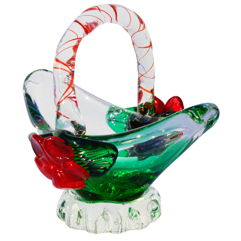 Midcentury Murano Glass Basket