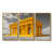 Toile avec cadre flottant or