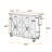 53.5" Drop-Leaf Countertop Kitchen Cart With Spice Rack & Power Outlet-1277964625