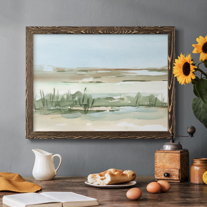 Peaceful Lowland I, peinture sur toile encadrée, Noyer, H 22 po x l 32 po x P 1,5 po