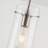 1-Light Single Cylinder Pendant with Clear Glass Shade