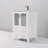Volez 24 in W x 18.25 in D Single Bath Vanity, White Ceramic Top and Chrome Faucet Set-104788319