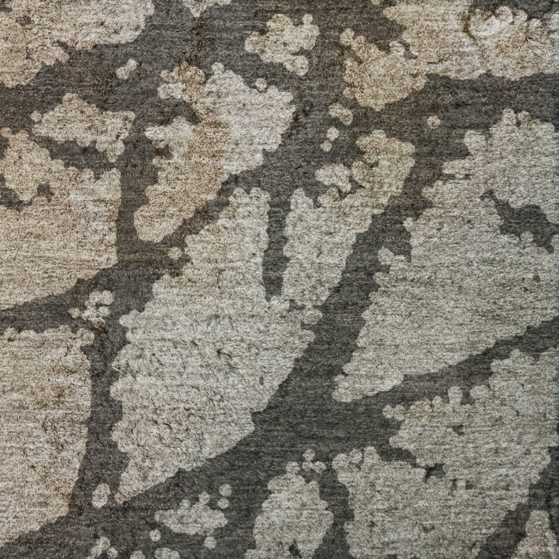 Premium Machine Washable Dream Shag ADS501 Crackle Rug, 1'8" x 2'6", Gray