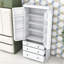Garde-manger Natalene, armoire haute autoportante avec 3 tiroirs et tablettes réglables-1721718462