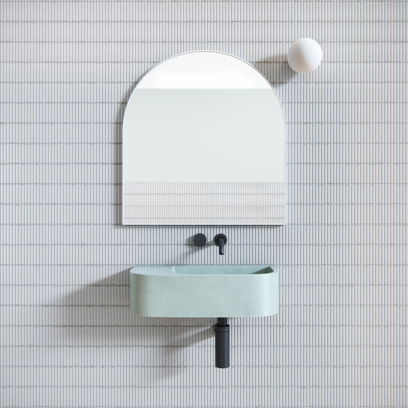 Kira Arched Mirror, White, 30 in. x 32 in.