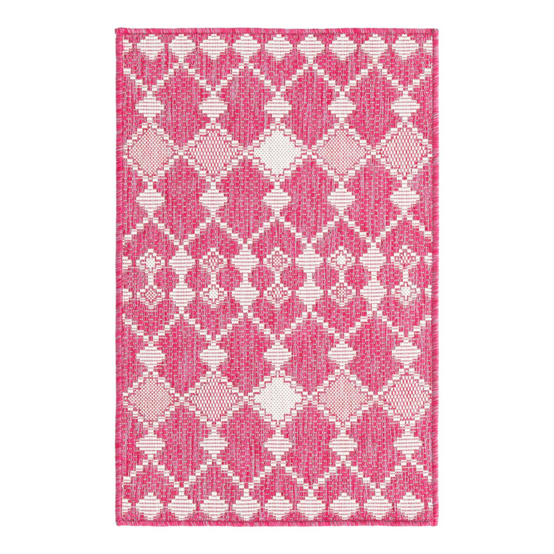 Magenta Traliccio Indoor/Outdoor Trellis Rug, Rectangle 2'2" x 3'