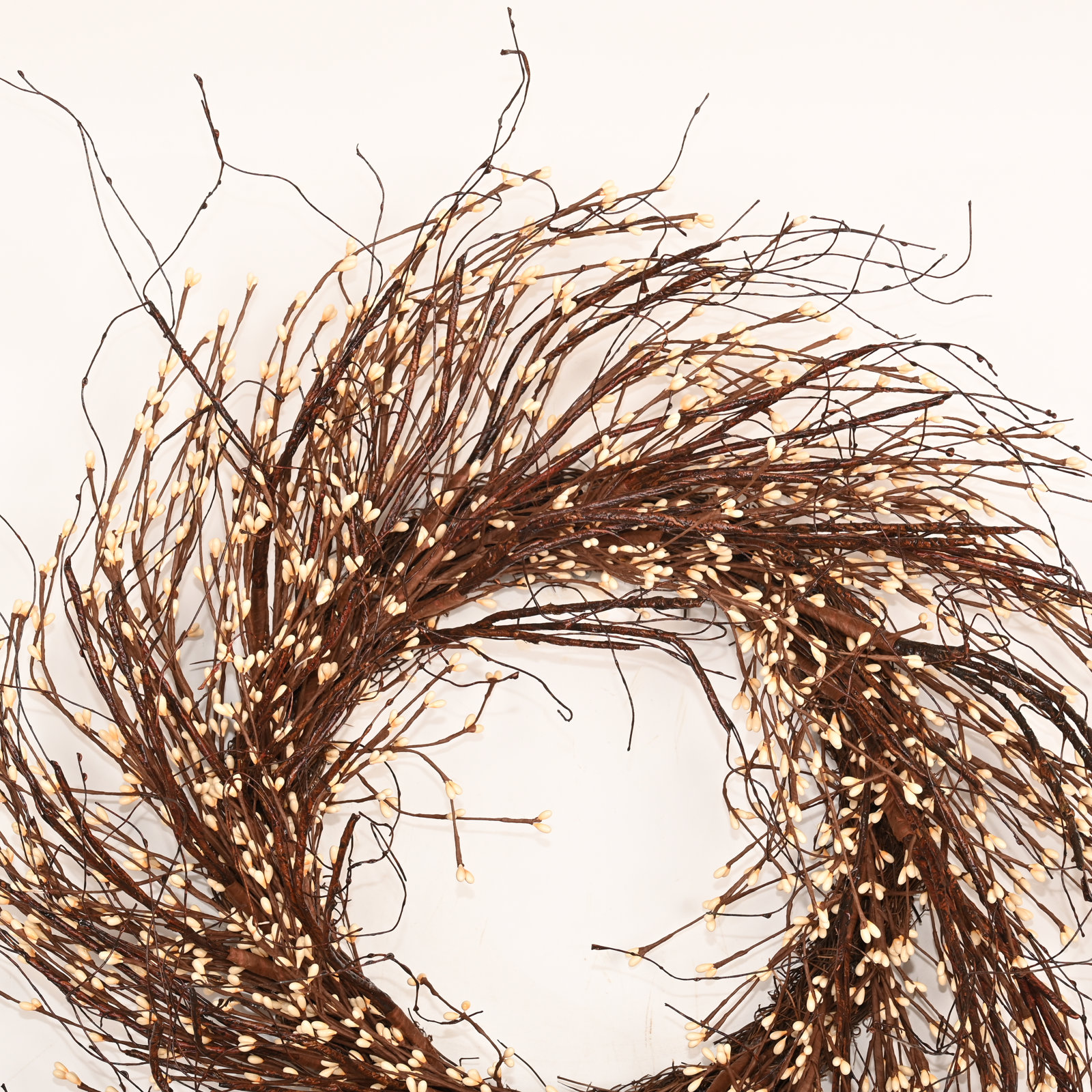 26" Handcrafted Berry Thanksgiving Wreath, White