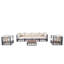 Ensemble de canapé modulaire de patio en métal 7 pièces Topmax-796432350