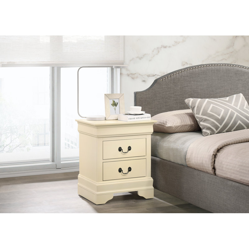 Table de chevet Nanhey, Beige