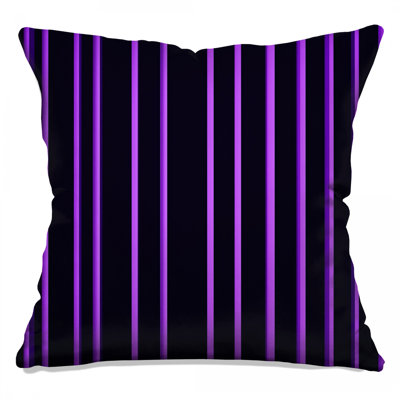 Purple Vertical Stripes Double Sided Throw Pillows