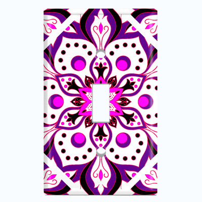 Patterned 1 - Gang Toggle Light Switch Standard Wall Plate