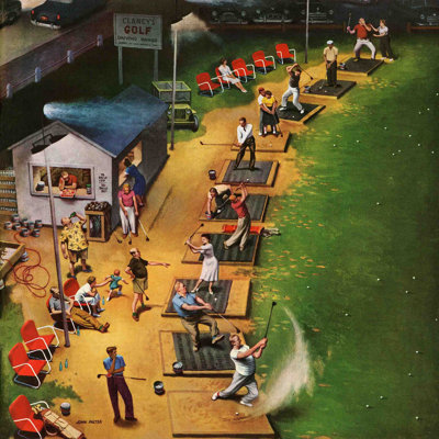 " Golf Driving Range " by John Falter Painting Print