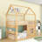 Wooden House Bed With LED Light-1815051002