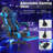 Gaming Chair With Footrest, Ergonomic Computer Chair With Headrest And Lumbar Support, Breathable Material Height Adjustable Video Game Chairs For Adults, Blackblue-124875968