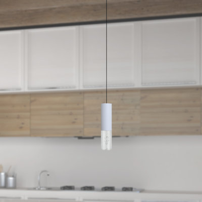 Luminaire suspendu à cylindre simple 1 lumière Rathi